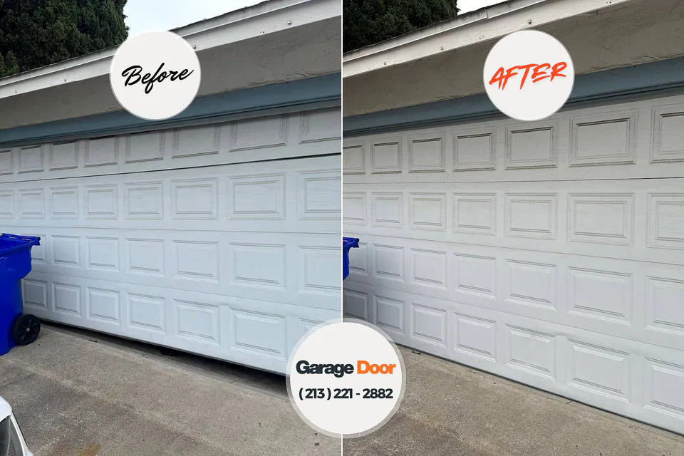 Before and after: garage door repair Port Royal, SC